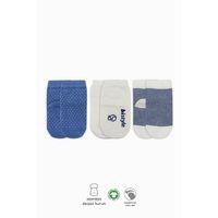 Puanlı Kaymaz Penye Soket Çorap 3’lü İndigo, Yumuşak ve Esnek Çorap