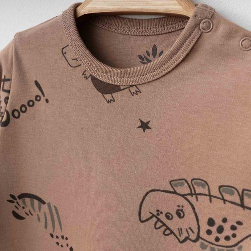 Eslenza Eslenza Baby Organik 2'li Tulum 0049 Kahve