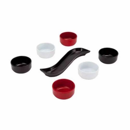 7 Parça Kahvaltı Seti Sosluk İftariyelik Çerezlik Kırılmaz Melamin Çap 7 cm