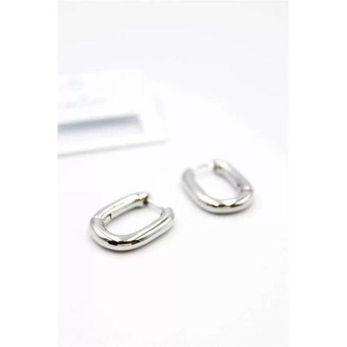 Oval Halka Küpe - Gümüş