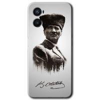 Oppo A96 HD Baskılı Kılıf + 9D Tam Ekran Koruyucu - Mustafa Kemal Atatürk