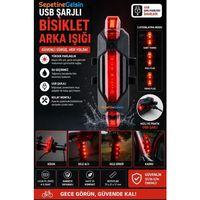 Sepetinegelsin Usb Şarj Edilebilir Bisiklet Ledli Arka Stop Lamba