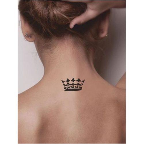Kraliçe Tacı Tattoo Dövme Şablonu Model-1