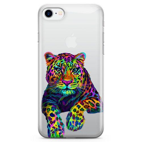 Apple iPhone 7 Kılıf Kaplan Colorful Arka Kapak Koruma Desenli Full Koruyucu