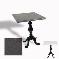 Dockers Çipa 1001 Döküm Ayak Kare Masa 80X80 cm - (Werzalit, Wermodin ve Allzalit Tabla) - Grey Marble