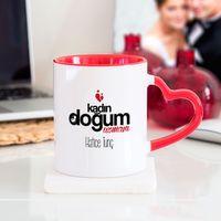 Kişiye Özel Kadın Doğum Uzmanı Kalpli Kupa Bardak