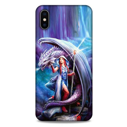 Apple iPhone XS Max Kılıf Dragons (31) TPU Kılıf Ejderha ve Sahibe