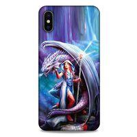 Apple iPhone XS Max Kılıf Dragons (31) TPU Kılıf Ejderha ve Sahibe