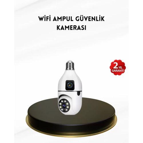 1080p Wifi Ampul Kamera Uzaktan Erişimli Hareket Sensörlü Gece Görüşlü