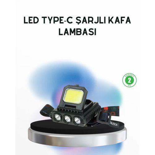 Şarjlı Led Kafa Lambası 800 Lumen Cob Xpe Ayarlanabilir Başlıklı