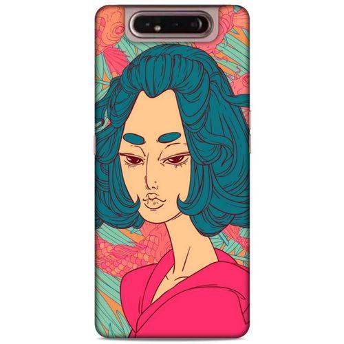 Lopard Samsung Galaxy A80 Uyumlu Kılıf Sürreal Yüzler ♀ (44) Tough Armor Kılıf Desenli