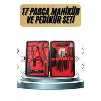 17 Parça Manikür Pedikür Seti El Ayak Bakım Seti Tırnak Makası Törpü