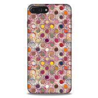 Apple Iphone 8 Plus Kılıf Pastel Renkler (36) Glitter Kılıf Sarı Pembe