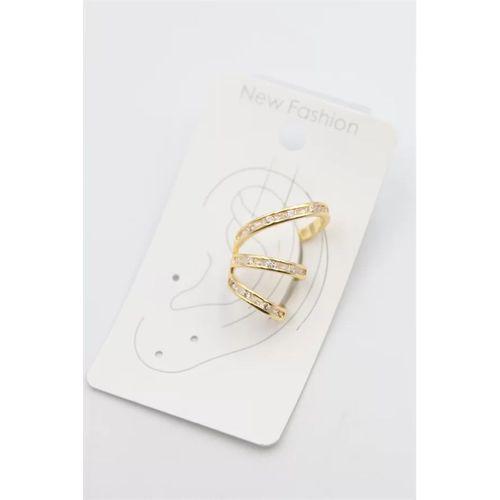 Taşlı Kıkırdak Küpe - Altın