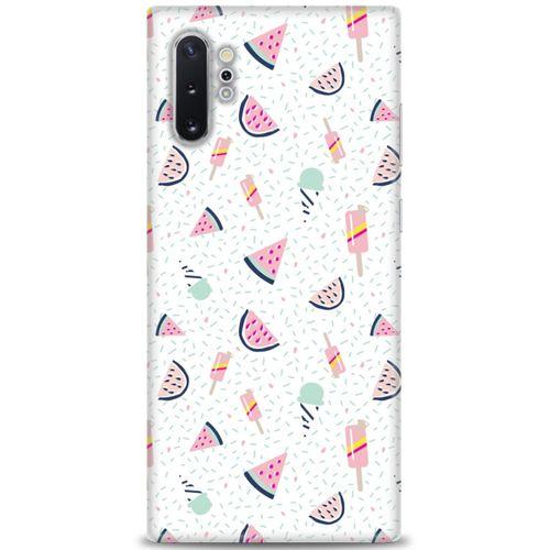 Samsung Galaxy Note 10 Plus Kılıf HD Baskılı Kılıf - Dondurma ve Karpuz + Tam Ekran Koruyucu