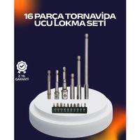 16 Parça Usta İşçilik Bits Takımı Vida Sökme Takma Set