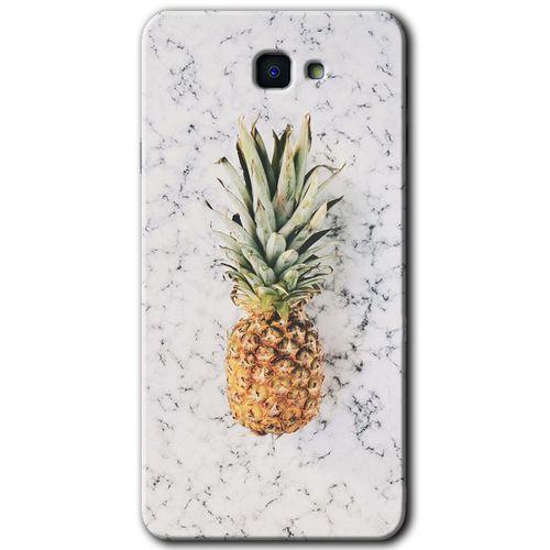 MRCİLETİSİM Samsung Galaxy J7 Prime Kılıf HD Desen Baskılı Arka Kapak + Temperli Cam - Ananas