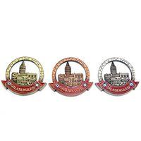 İstanbul Temalı Metal Magnet Galata Kulesi Yuvarlak Tasarım