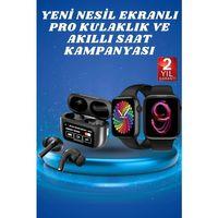 Ekranlı Yeni Nesil Pro Kulaklık Ve Akıllı Saat Kampanyası Kulak İçi Mikrofonlu