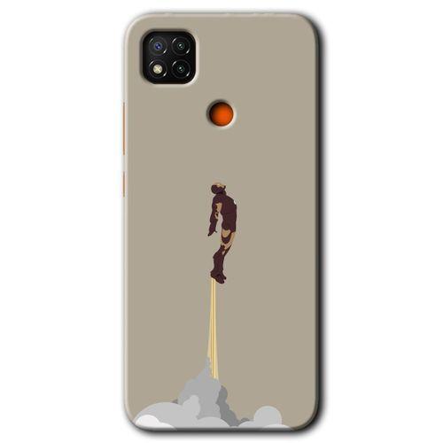 BeRa Aksesuar Xiaomi Redmi 9c Kılıf Baskılı Kapak - İronman-Airport +Tam Kaplayan Mat Seramik