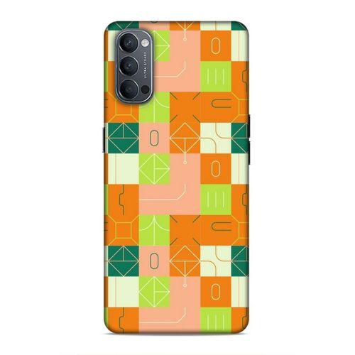 Oppo Reno 4 Uyumlu Kılıf Insomnia (48) Bumper Kılıf Fıstık Yeşili Turuncu
