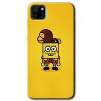 MRCİLETİSİM Huawei Y5P Kılıf HD Desen Baskılı Arka Kapak + Temperli Cam - Sünger Bob