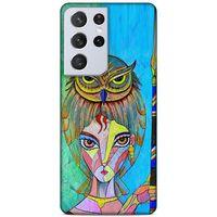 Lopard Samsung Galaxy S21 Ultra Uyumlu Kılıf Sürreal Yüzler ♀ (39) Liquid Crystal Kılıf Baskılı