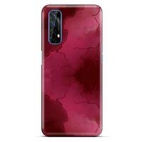 Mermer Desenli (7) Tema Telefon Kılıfı Bordo Oppo Realme 7 Kılıf