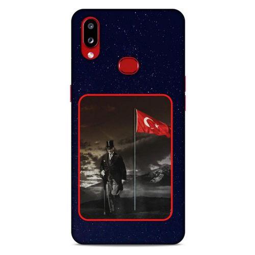 Samsung Galaxy A10s Kılıf Atatürk (40) Fit Silikon Kılıf Gece Yıldızlar