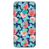 Huawei Y7 2019 Kılıf Kelebek Etkisi (24) Darbe Emici Kılıf Yeşil Beyaz