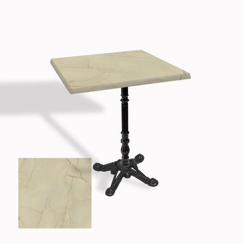 Dockers Çipa 1004 Döküm Ayak Kare Masa 80X80 cm - (Werzalit, Wermodin ve Allzalit Tabla) - Golden Marble
