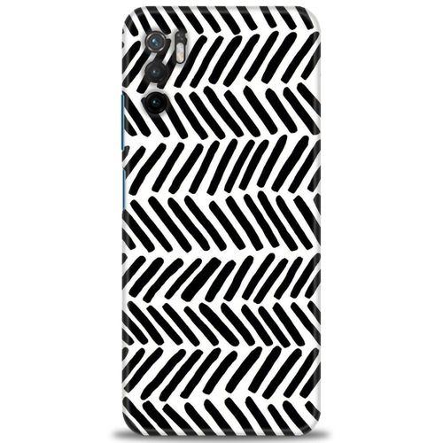 Xiaomi Poco M3 Pro Kılıf HD Baskılı Kılıf - Siyah Çubuklar + Tam Ekran Koruyucu