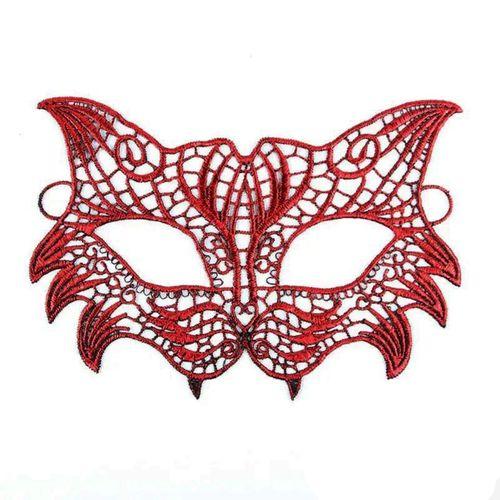 Kırmızı Dantel Masquerade Maskesi