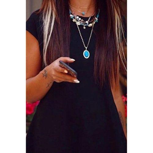 Kadın Kısa Kollu Asimetrik Viskon Kumaş Bluz