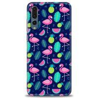 Huawei P20 Pro Kılıf HD Baskılı Kılıf - Flamingo Ananas + Tam Ekran Koruyucu
