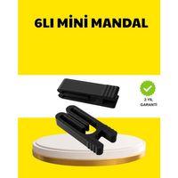 Tekrar Kullanılabilir Poşet Mandalı Siyah 6’lı Set