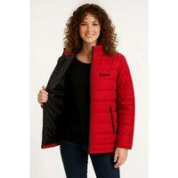 Mikro Su İtici Kapitone Baskılı Astarlı Fermuarlı Bomber Mont - Kırmızı