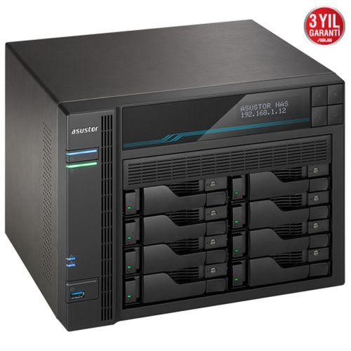 ASUSTOR AS6508T, 8Gb DDR4 Ram, 8 Yuvalı (8x22TB Destek), 2xM.2 NVMe PCI-e, 2x10GbE, 2x2.5GbE Network, 2xUSB 3.2, Tower NAS (Yedekleme) Cihazı