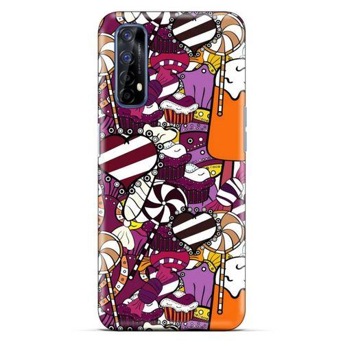 Lopard Oppo Realme 7 Uyumlu Kılıf Soyut Sanat (32) Desenli Soft Silikon Kılıf