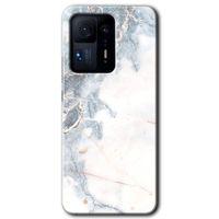 MRCİLETİSİM Xiaomi Mi Mix 4 Kılıf HD Desen Baskılı Arka Kapak+Temperli Cam - White Marble