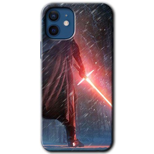 BeRa Aksesuar iPhone 12 Kılıf Baskılı Kapak - Kylo Ren +Tam Kaplayan Mat Seramik
