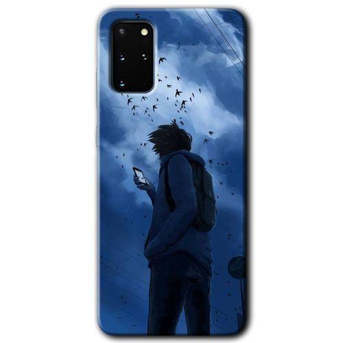 MRCİLETİSİM MRCİLETİSİM Samsung Galaxy S20 Plus Kılıf HD Desen Baskılı Arka Kapak + Temperli Cam - Sonbahar Yalnızlığı