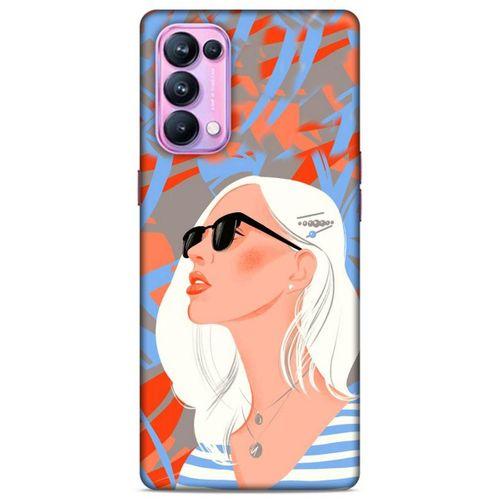 Lopard Oppo Reno 5 Pro 5G Uyumlu Kılıf Sürreal Yüzler ♀ (13) Silikon Kap Baskılı