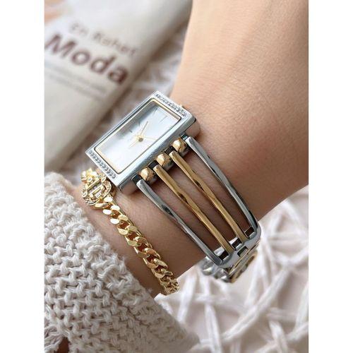 Ferrucci Kadın Kol Saati+Bileklik Özel Seri Çelik Kordon Kararma Renk Atma Yapmaz VS.BLKT.0746