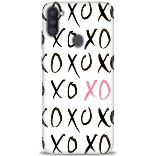 Samsung Galaxy M11 Kılıf HD Baskılı Kılıf - XOXO + Tam Ekran Koruyucu