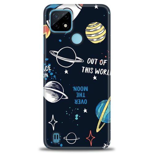 Realme C21 Kılıf HD Baskılı Kılıf - Space Fun + Tam Ekran Koruyucu