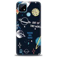 Realme C21 Kılıf HD Baskılı Kılıf - Space Fun + Tam Ekran Koruyucu