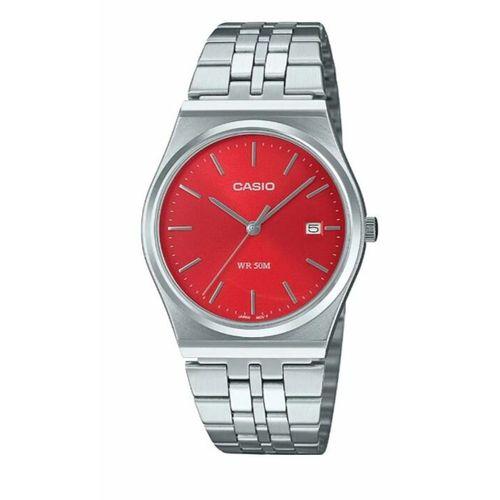 Casio MTP-B145D-4A2VDF Quartz Çelik Gri Kırmızı Kadran 35 mm Erkek Kol Saati
