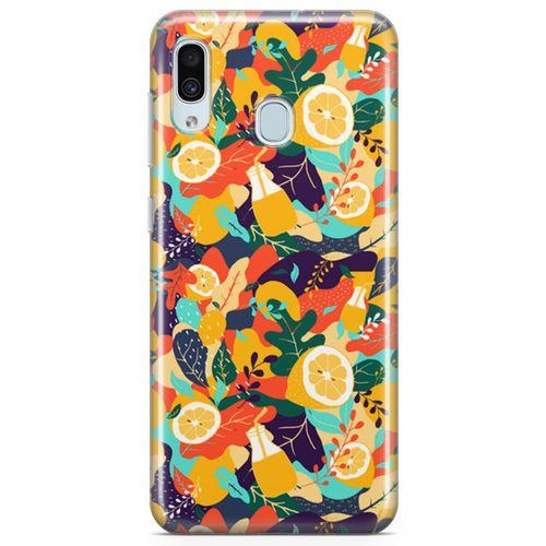 Samsung Galaxy A20 Kılıf C Vitamini Arka Kapak Koruma Desenli Full Koruyucu