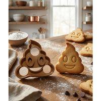Emoji Figürlü Kurabiye Kalıbı ve Hamur Kesici – Mizah Temalı Şeker Hamuru ve Oyun Hamuru İçin Tek Parça Kalıp